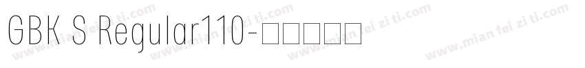 GBK S Regular110字体转换
